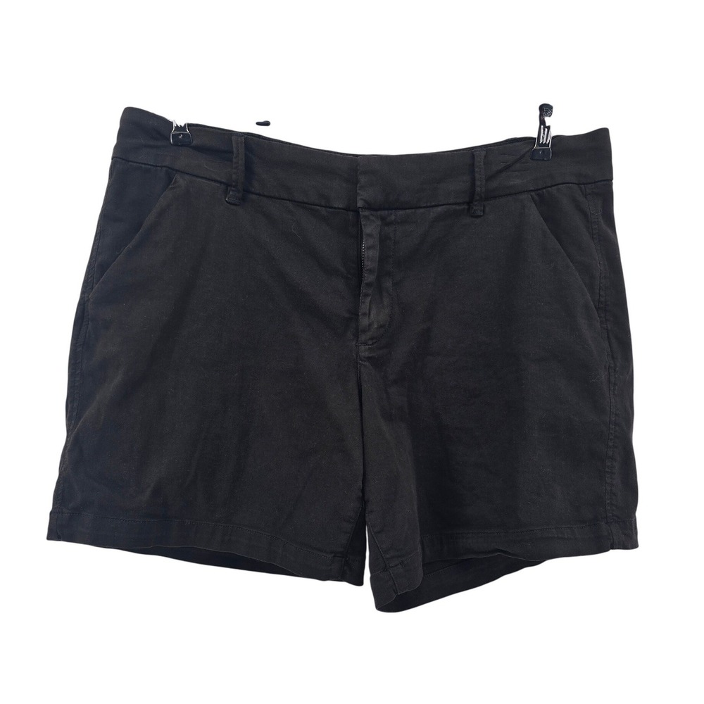 Dear John Shorts Womens 32 Black South Hampton Chino Stretch Mid Rise